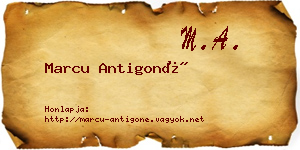 Marcu Antigoné névjegykártya